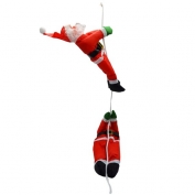 Toptan Tırmanan Noel Baba 2 li Yılbaşı Asma Süsleri 105 cm