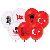 Toptan Atatürk Baskılı Balon 100 Adet
