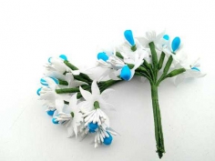 Toptan Nikah Şekeri Süsleme Çiçekleri﻿ Mavi 100 Adet