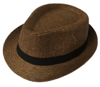 Toptan Siyah Kemerli Yazlık Hasır Erkek Fötr Şapka