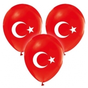 Toptan Türk Bayrak Desenli 23 Nisan Süsleme Balonları