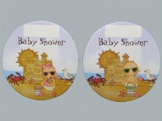 Toptan Baby Shower Parti Ürünleri Karton Bebek Sticker