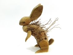 Toptan Bambu Kökünden Tavşan Biblo