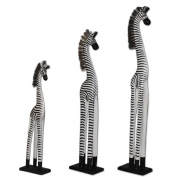 Toptan Ahşap Zebra Biblo 60 cm