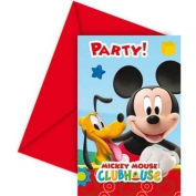 Toptan Mickey Mouse Doğum Günü Davetiyeleri 6 adet
