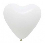 Toptan Beyaz Kalp Balon 100 Adet