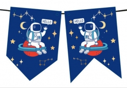 Toptan Astronot Temalı Doğum Günü Süsü Flama