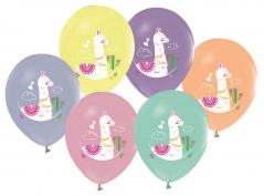 Toptan Lama Kaktüs Baskılı Doğum Günü Balonları