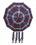 Toptan Ekose Desen 10 Telli Fiber Full Otomatik Şemsiye