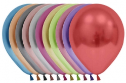Toptan Parlak Balon 12 İnç Karışık Renk 50 Adet