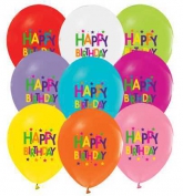 Toptan Happy Birthday Balon 100 Adet