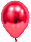Toptan 12 İnç Krom Balon Kırmızı Renk 50 Adet