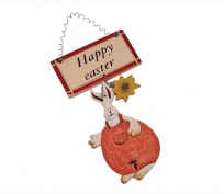 Toptan Happy Easter Tavşan Kapı Süsü