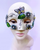 Toptan Kelebek ve Çiçek İşlemeli Venedik Maskesi