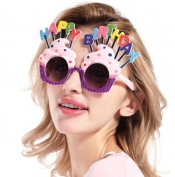 Toptan Happy Birthday Yazılı Parti Gözlüğü