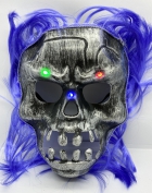 Toptan Led Işıklı Kuru Kafa İskelet Korku Maskesi