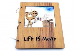 Toptan Life Is Movie Ahşap Kapaklı Albüm