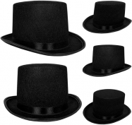 Toptan Siyah Renk Ringmaster Sihirbaz Şapkası
