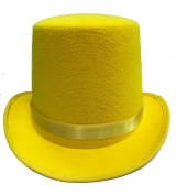 Toptan Sarı Sihirbaz Şapkası Fötr Şapka