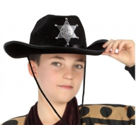 Toptan Sheriff Şapkası Siyah Renk