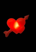 Toptan Kırmızı Çift Kalp Lamba