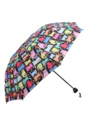 Toptan Renkli Kedili 8 Telli Rüzgara Dayanıklı Şemsiye