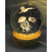 Toptan Deniz Anası Tasarımlı Işıklı Cam Küre 8 cm