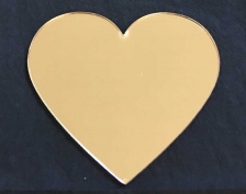 Toptan Kalp Pleksi Ayna 10 Adet Altın