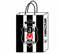 Toptan Beşiktaş Konsept Karton Hediye Çantası 12 Adet