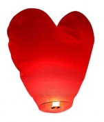 Toptan Kalp Şeklinde Kırmızı Dilek Feneri