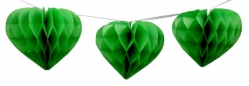 Toptan Kalp Şeklinde Ponpon Süs Yeşil 2 Adet