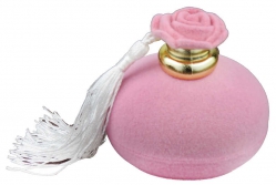Parfüm Şişesi Modeli Flok Kaplama Kutu Pembe