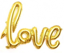 Toptan Love Folyo Balon Altın Sarısı