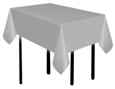 Toptan Plastik Gümüş Renk Masa Örtüsü﻿